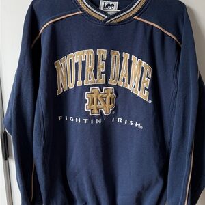 Vintage Blue and Gold Notre Dame Crewneck Sweater
